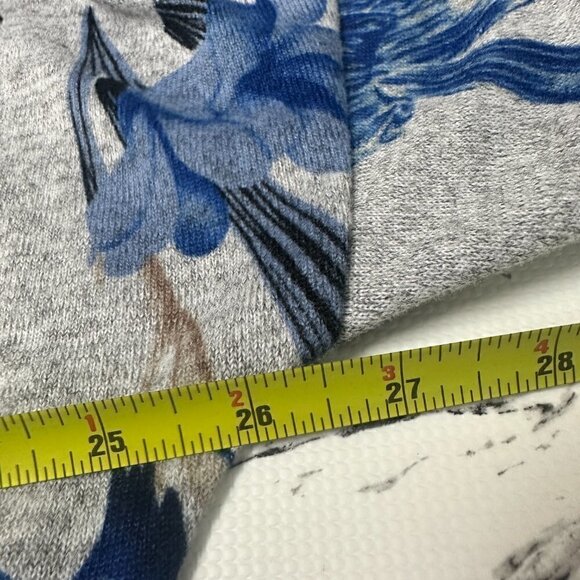 Nwot - Zyia Active - Grey/Blue Flora Sweatshirt - Size L - Picture 6 of 7
